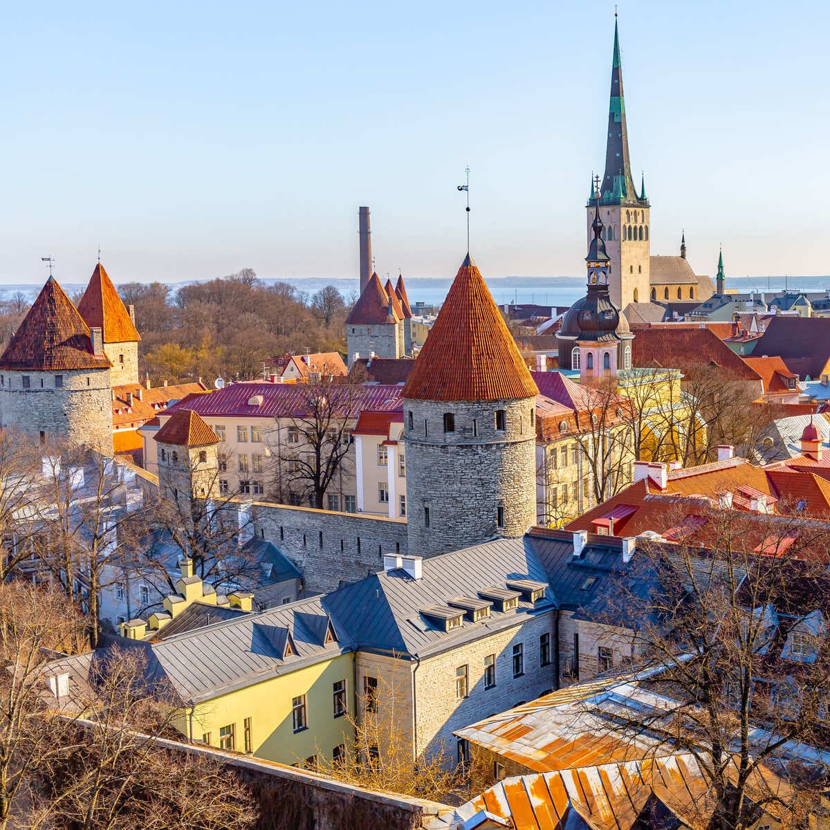 Panoramic View Of Tallinn Seen From Up Toompea Hill, Estonia