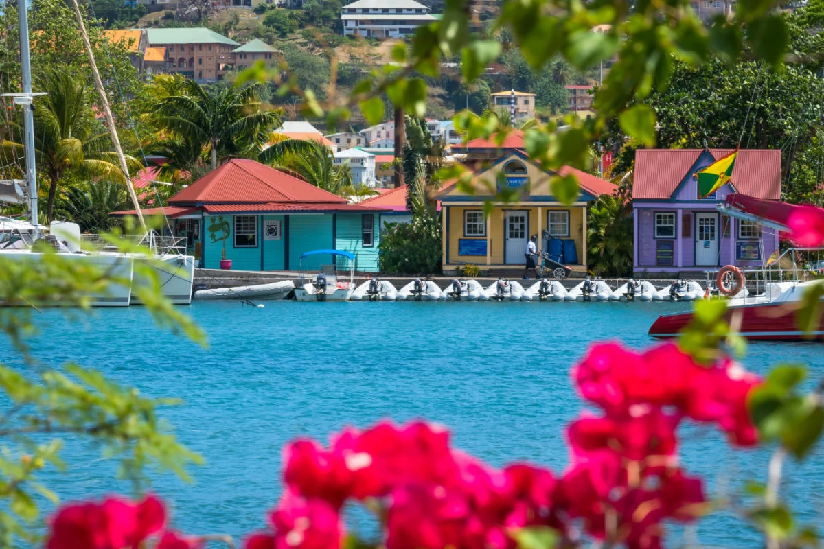 St George's, Grenada Island at the Caribbean ocean. At the Camper & Nicholsons Port Louis Marina