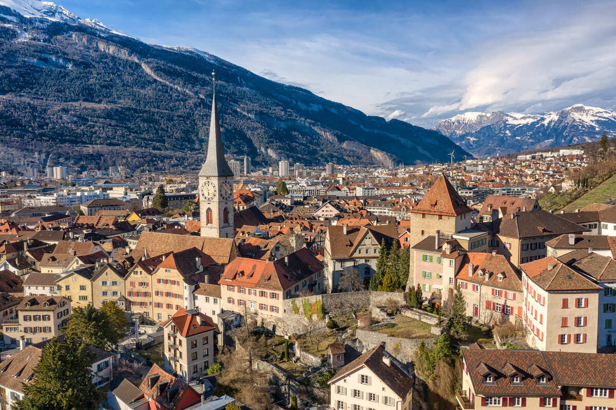 Panoramic View Of Chur, Switzerland