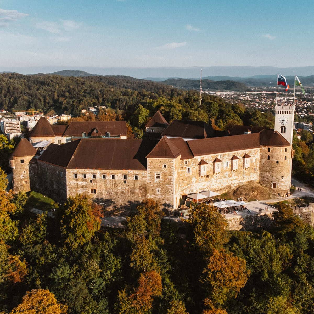 Aerial View Of Ljubljana Castle, Slovenia