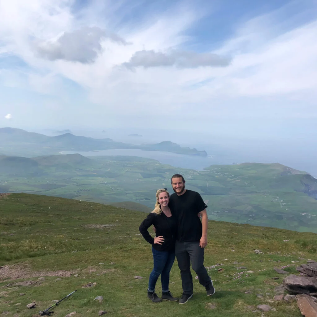 Tyler and Liz Fox on Mount Brandon in Dingle Ireland