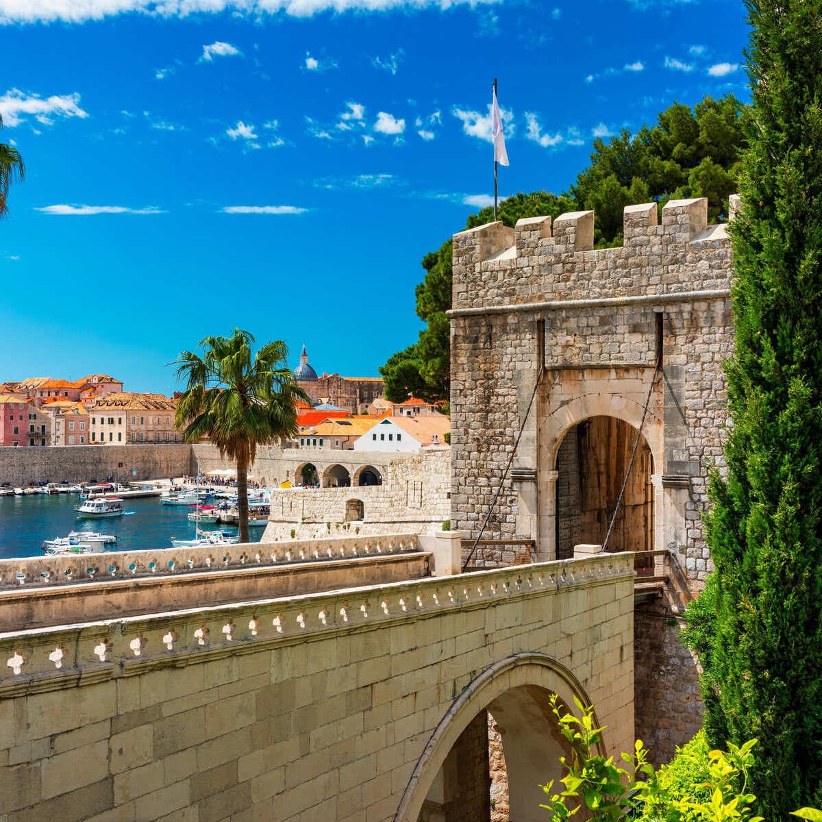 City Gate Leading To Dubrovnik Old Town, Croatia