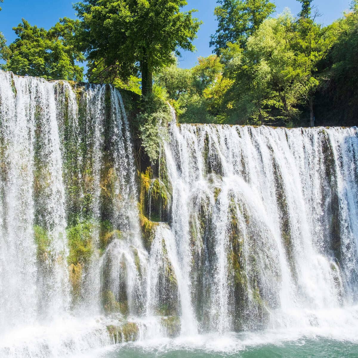 The Pliva Waterfalls In Jajce, Bosnia and Herzegovina