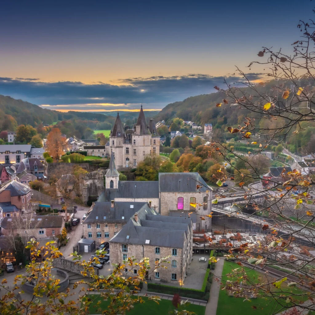 The beautiful medieval city of Durbuy (Belgium) during the fall