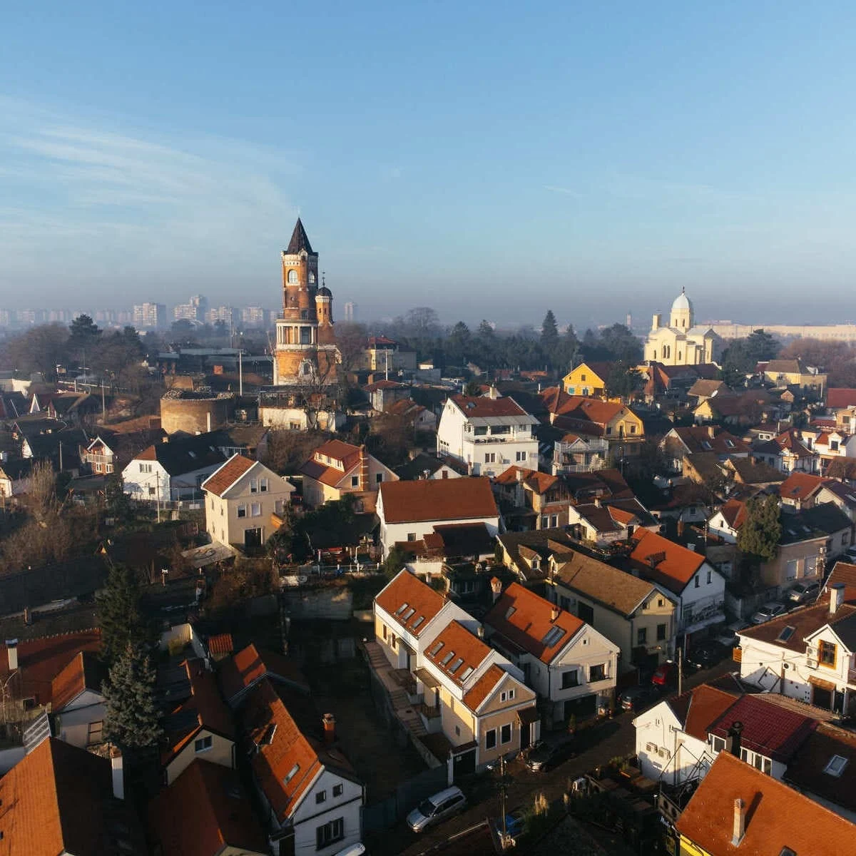Aerial View Of Zemun, A Picturesque District In Belgrade, Serbia