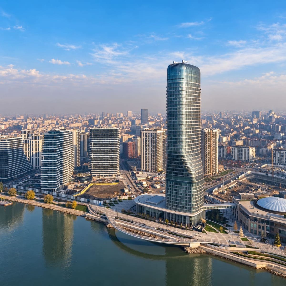 Skyscrapers And Modern Buildings In New Belgrade, The Modern District Of Belgrade, Serbia
