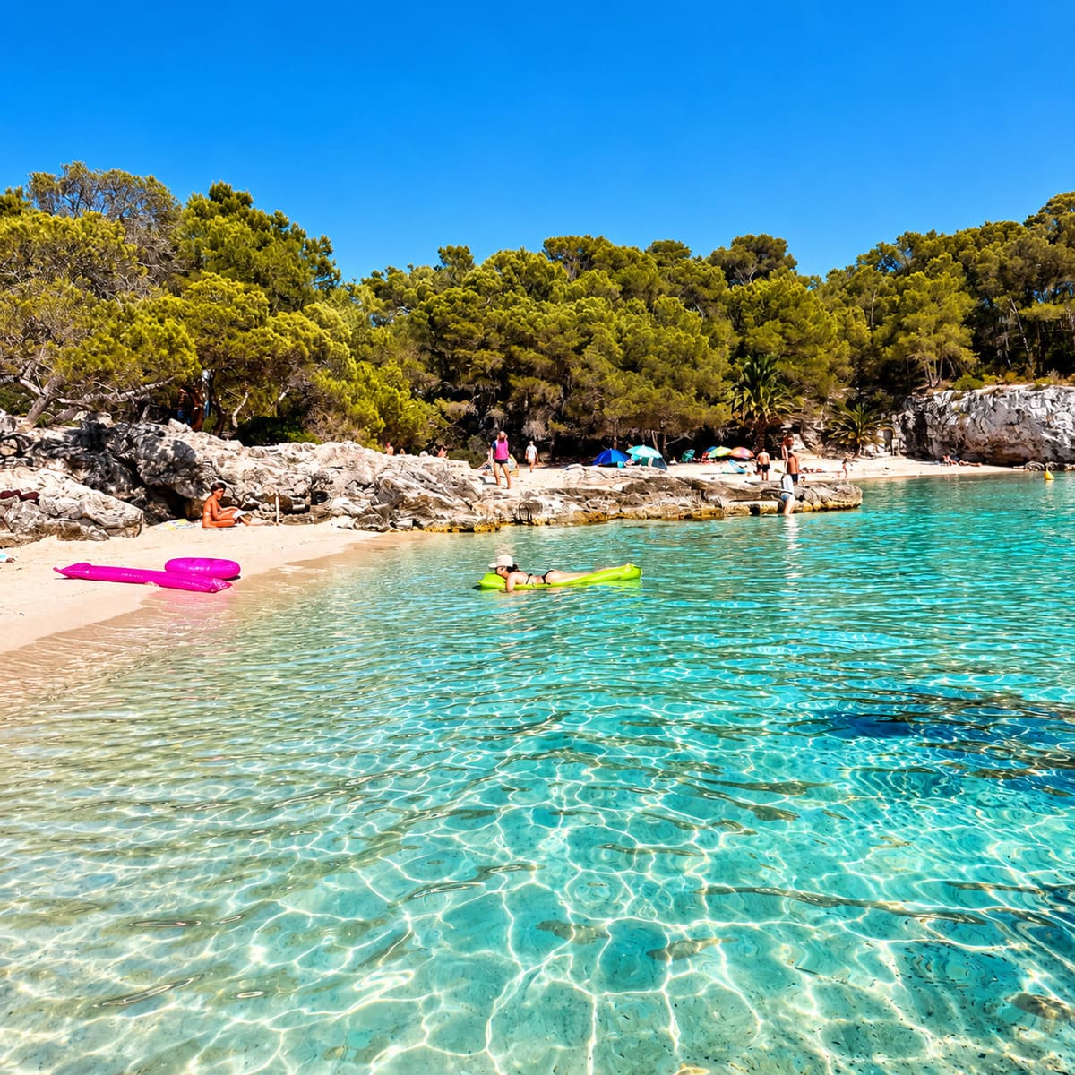 Cala En Turqueta In Menorca, Balearic Islands, Mediterranean Sea, Spain