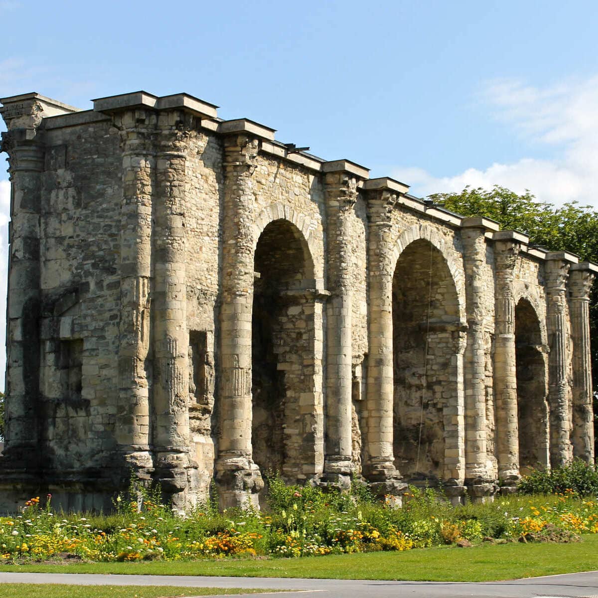 The Roman Porte de Mars In Reims, France