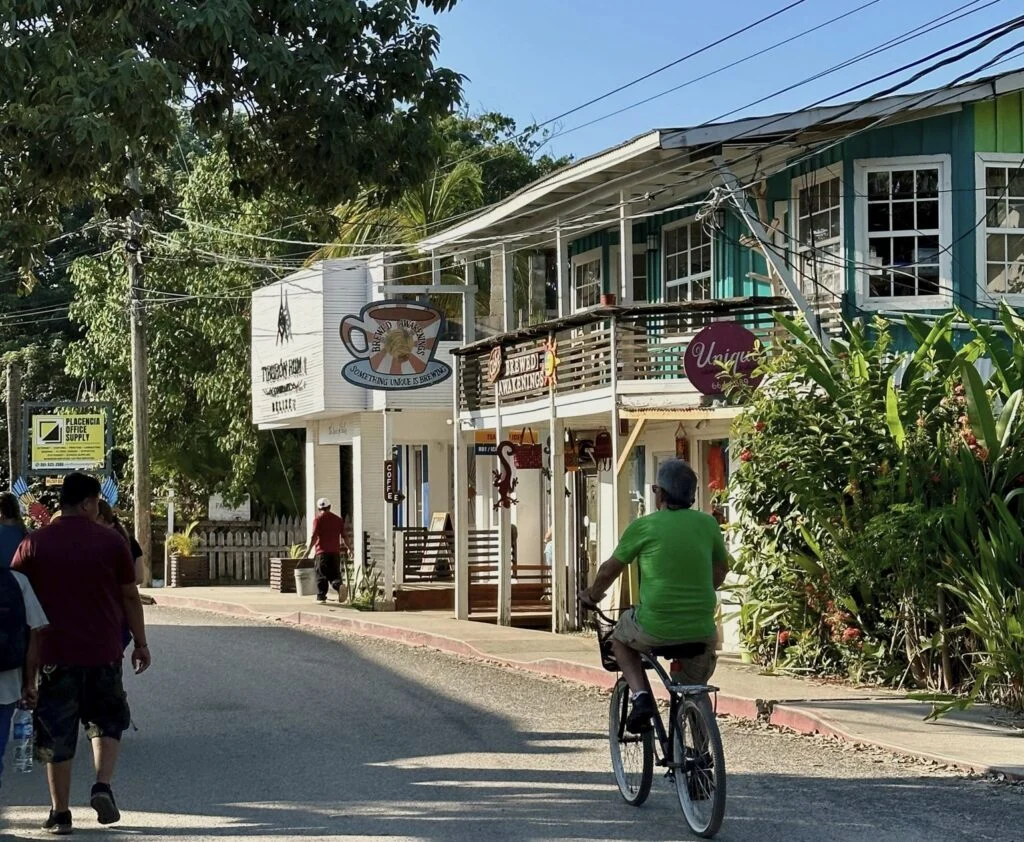 A view of downtown Placencia
