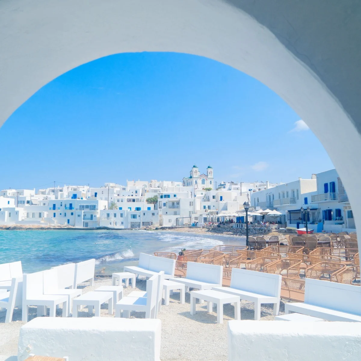 View Of Paros In The Cyclades, Greece