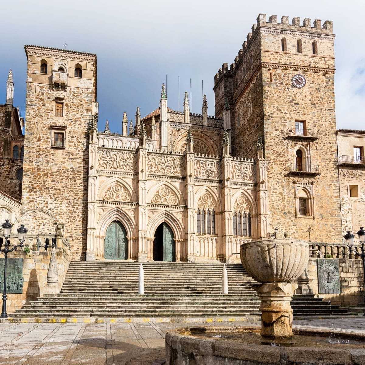 The Medieval Co Cathedral Of Caceres, Spain
