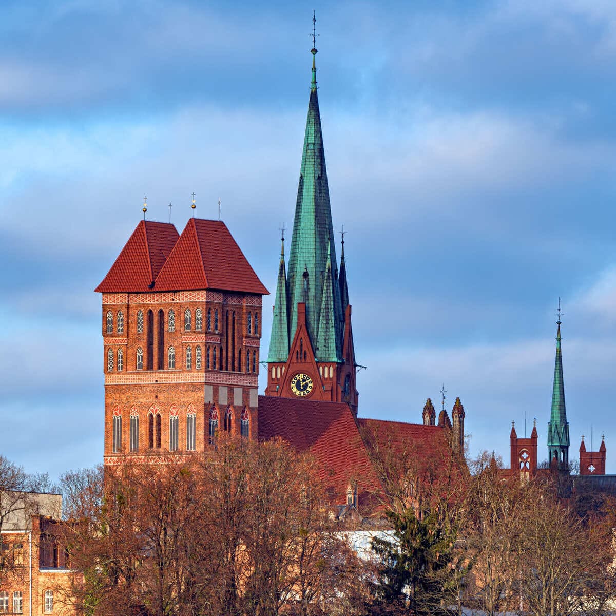 Red Brick Medieval Church In Torun, Poland