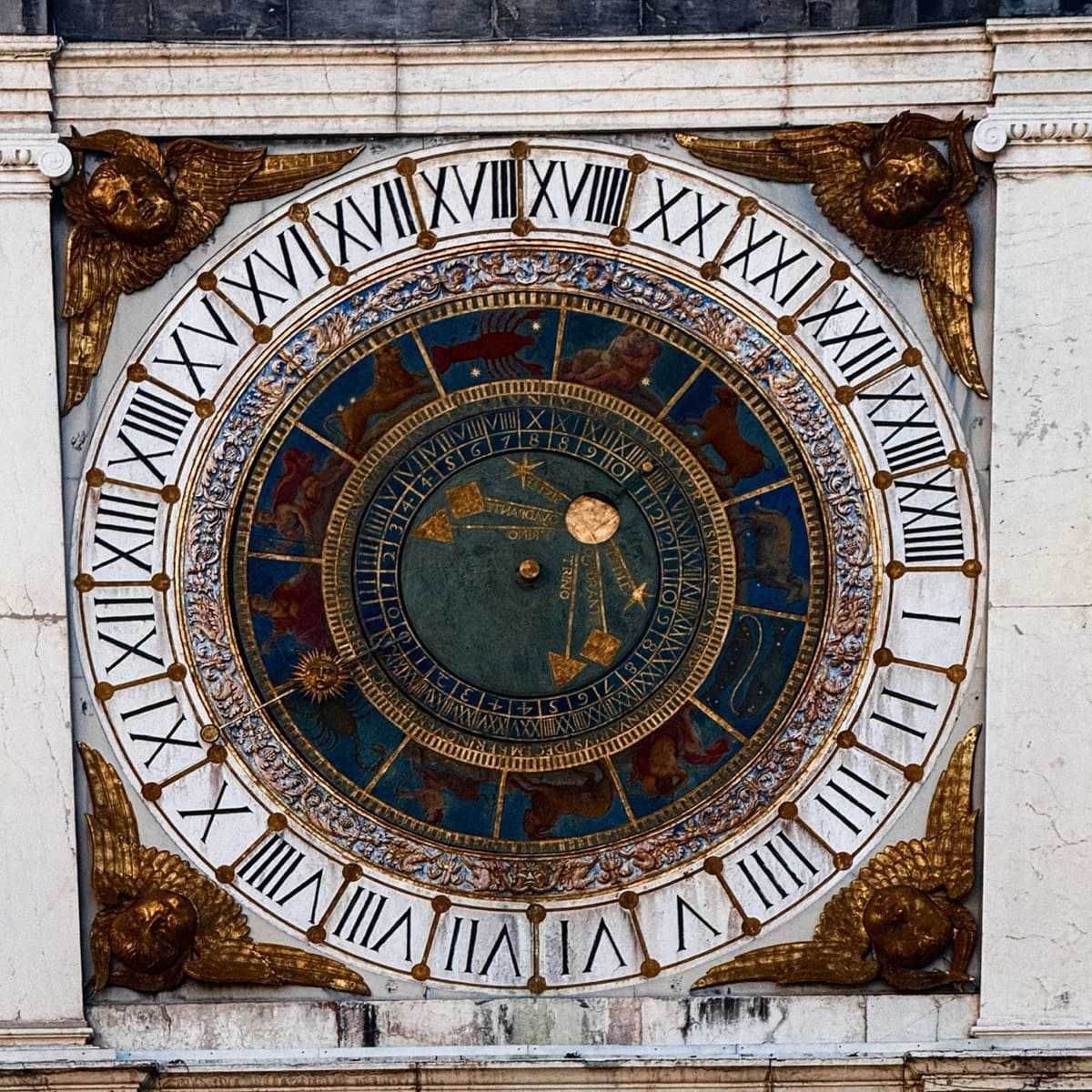 The Astronomical Clock Of Brescia, Lombardy, Italy