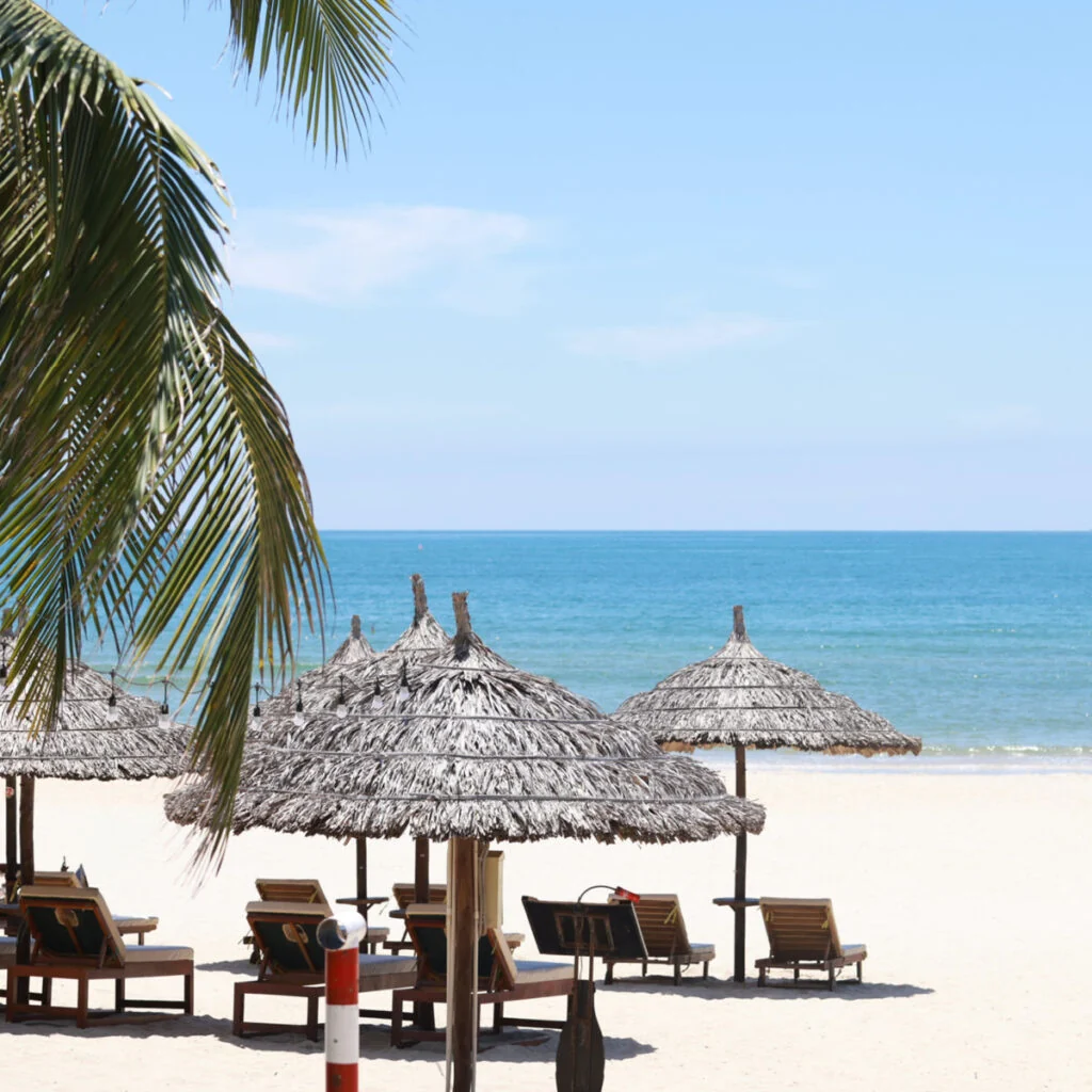 White sand beach in Da Nang, Vietnam