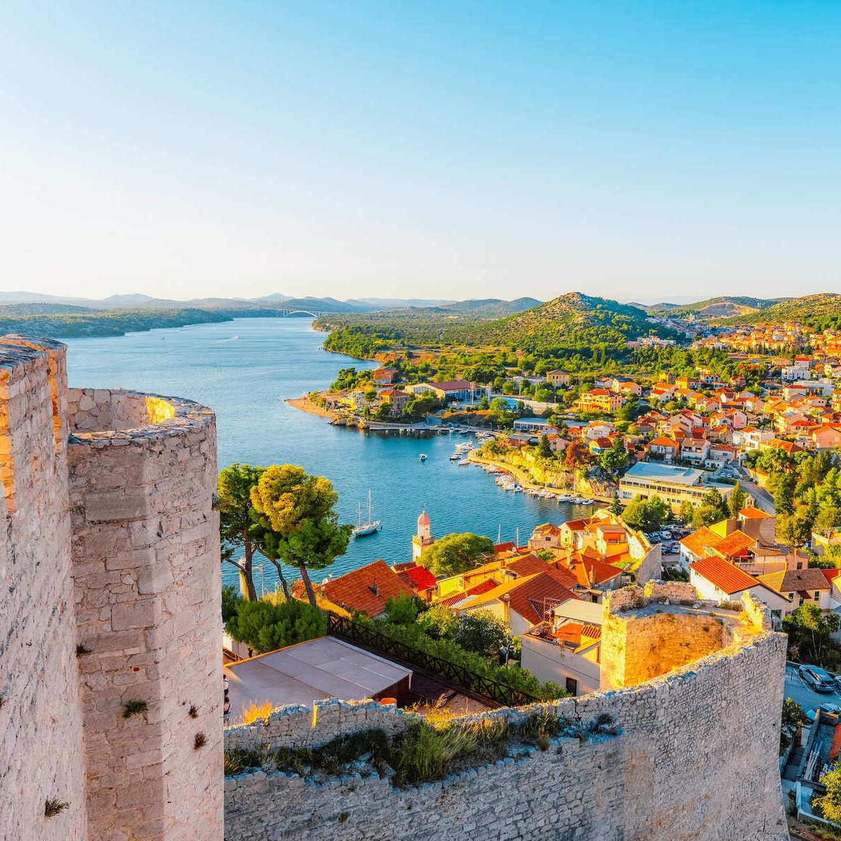 View Of Sibenik, Croatia From A Hilltop Fortress