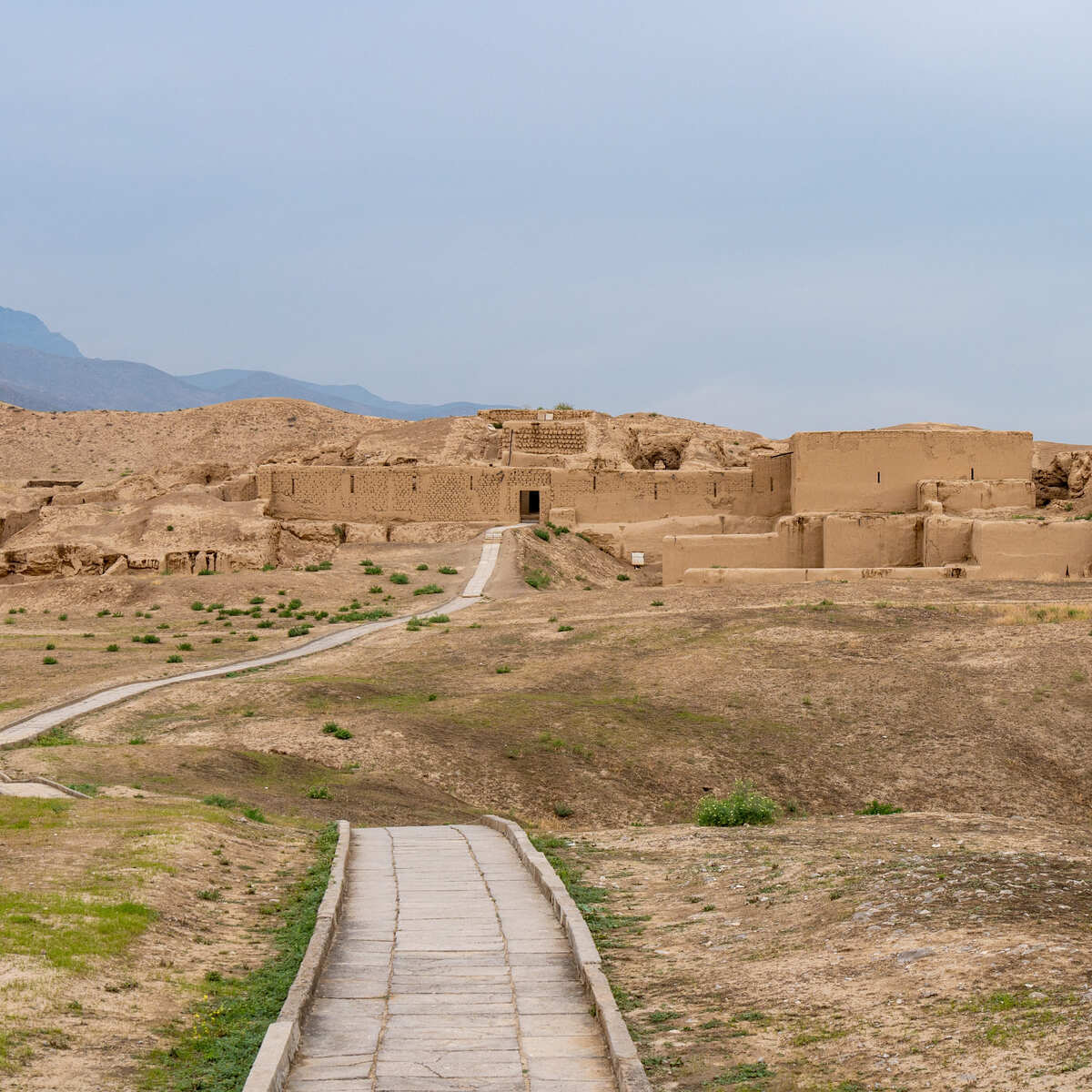 Road Leading To The Old City Of Nisa In Turkmenistan, Central Asia