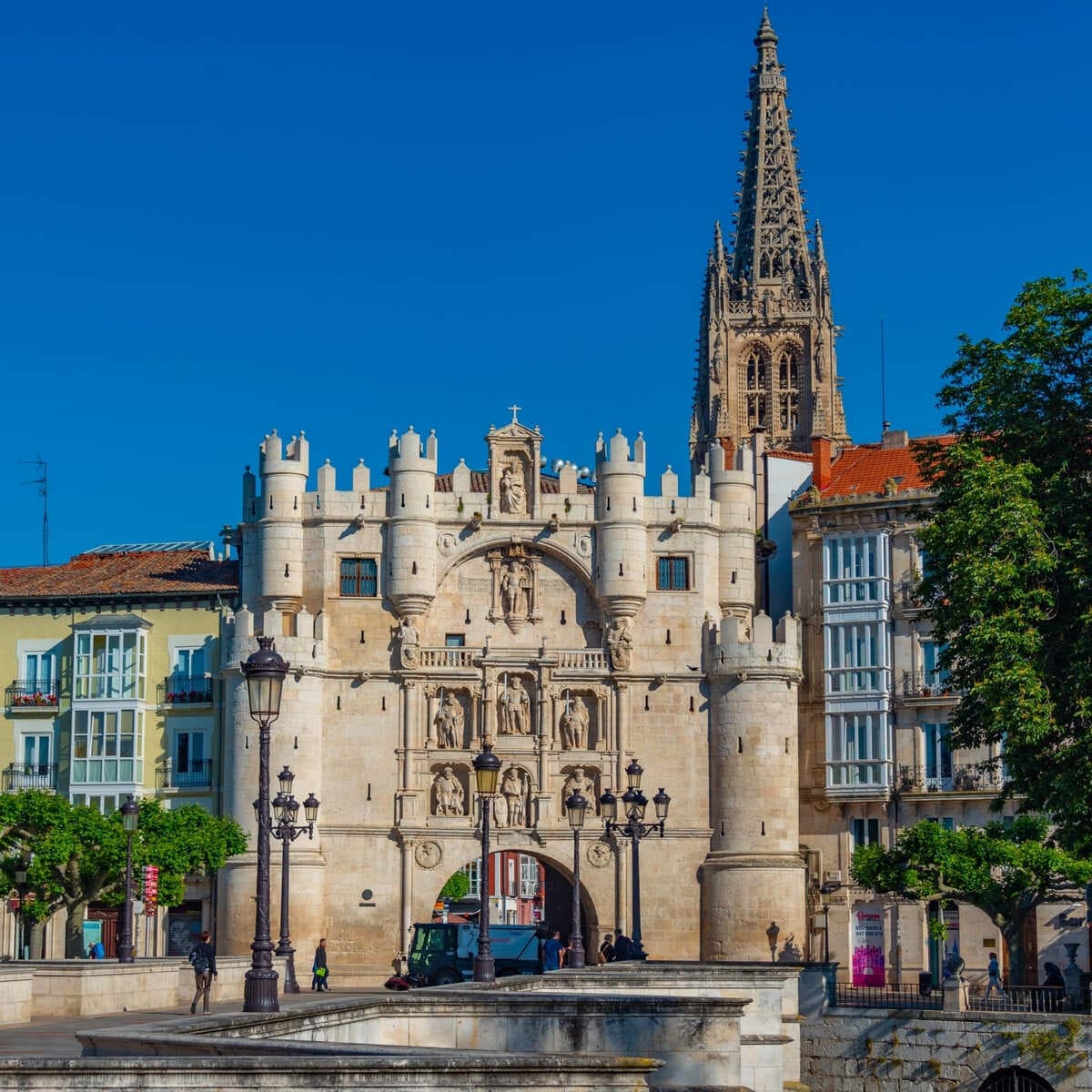 Ornate City Gate In Burgos, Spain